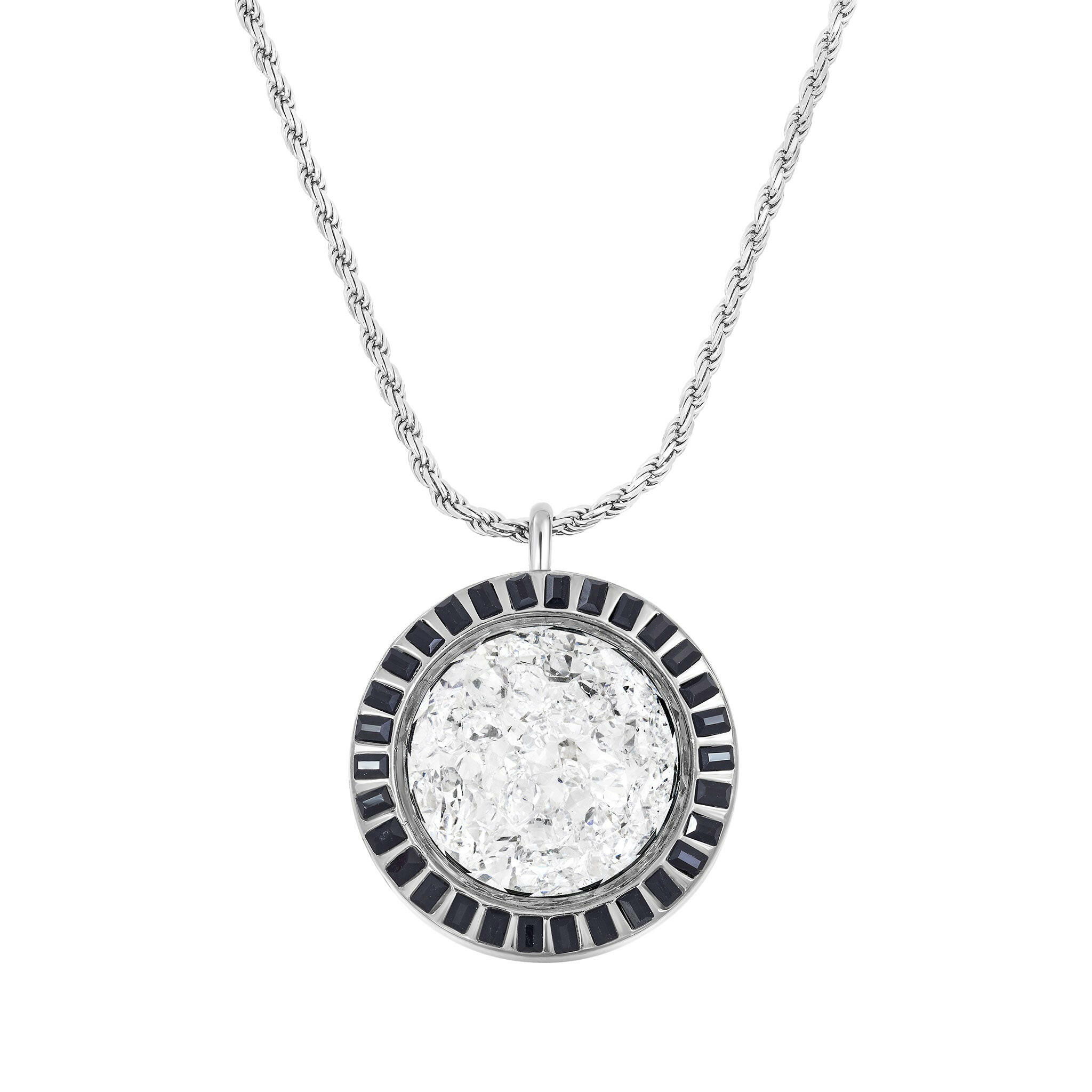 Black Crystal Necklace Black Crystal Locket Ashur Jewelry