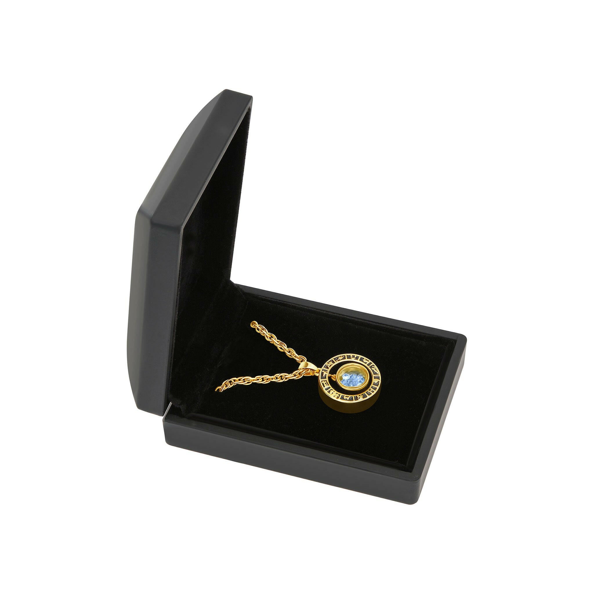 The Helena | Blue Sapphire | Yellow Gold | Astrological Pendant