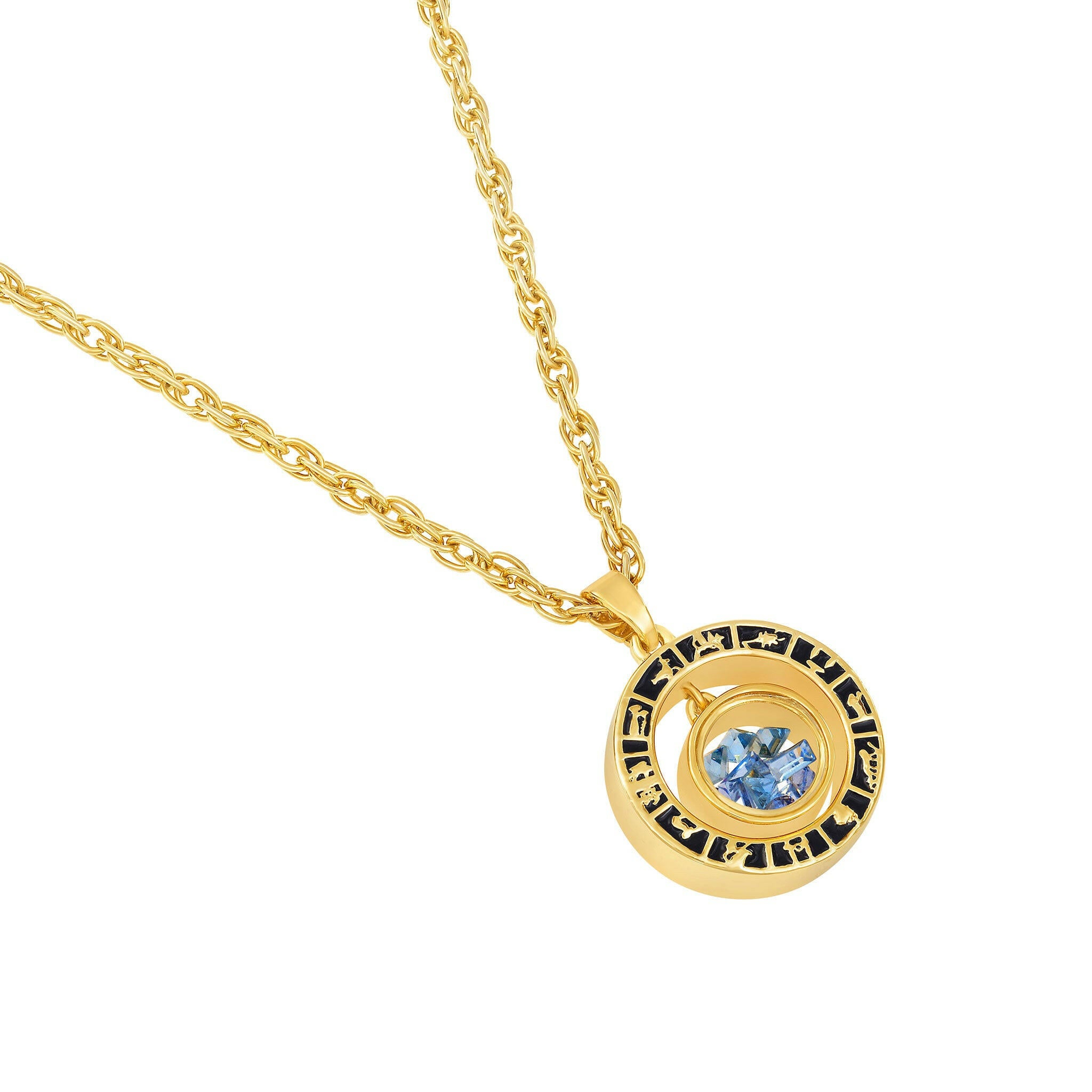 The Helena | Blue Sapphire | Yellow Gold | Astrological Pendant